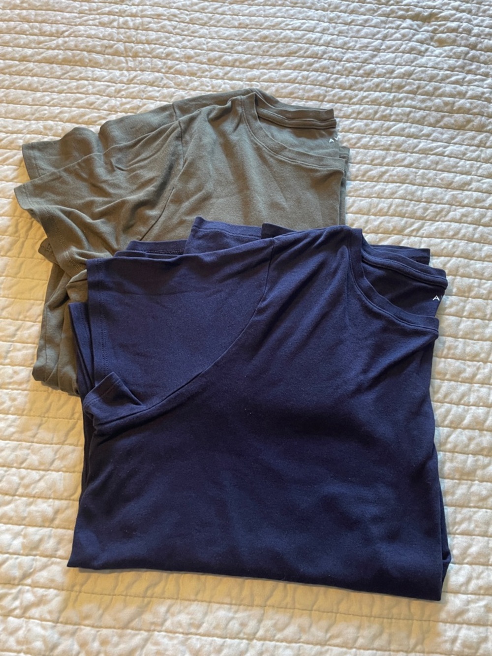 Ava & Viv Navy and Olive Crewneck Tee Pair